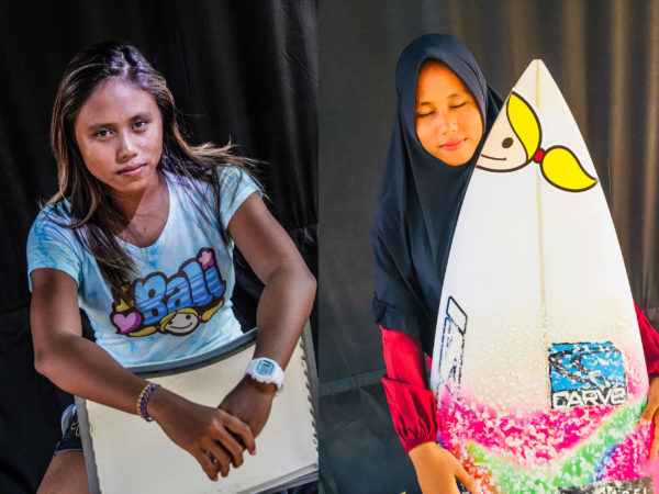 インドネシア女性サーファー